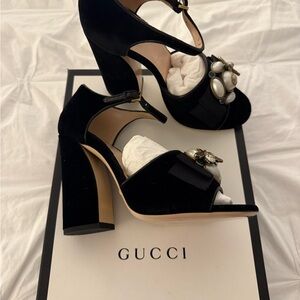 Gucci Black Women's Heels with Embellishments